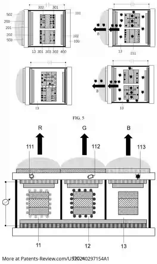 Drawing 04 for FULL-COLOR uLED DISPLAY DEVICE WITHOUT ELECTRICAL CONTACT AND MASS TRANSFER