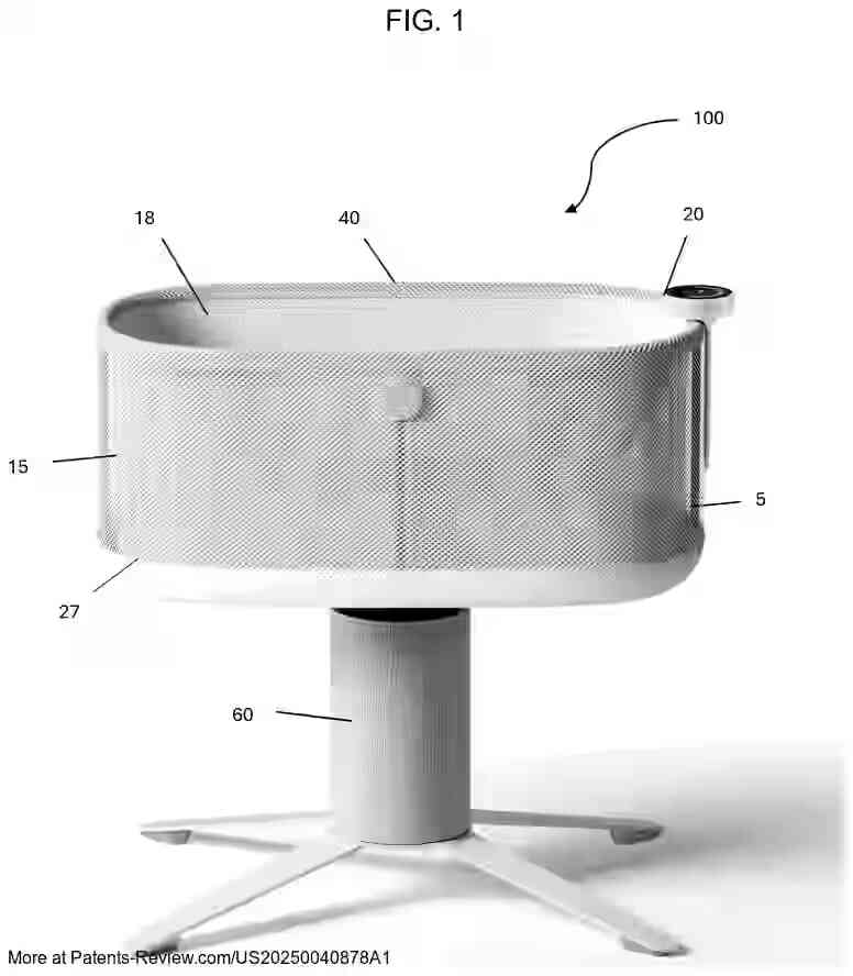 Drawing 02 for AI-Powered Smart Bassinet with Multi-Sensor Integration and Real-Time Personalized Infant Care Recommendations