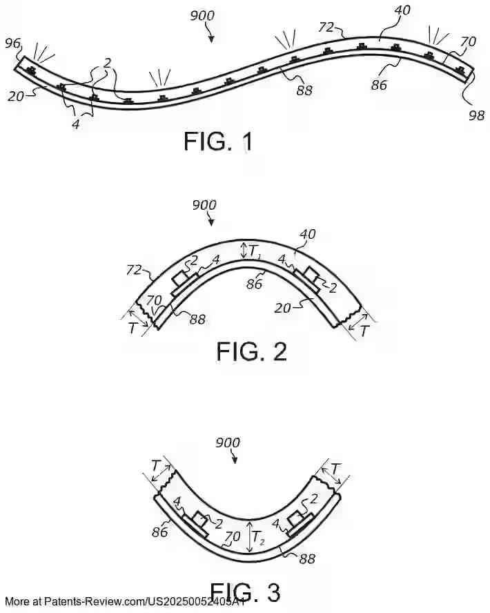 Drawing 02 for FOLDABLE ELECTRONIC DISPLAY DEVICE HAVING HIGH-DENSITY OLED ARRAY WITH TRANSPARENT REGION