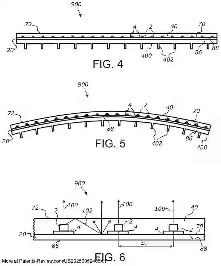 Drawing 03 for FOLDABLE ELECTRONIC DISPLAY DEVICE HAVING HIGH-DENSITY OLED ARRAY WITH TRANSPARENT REGION