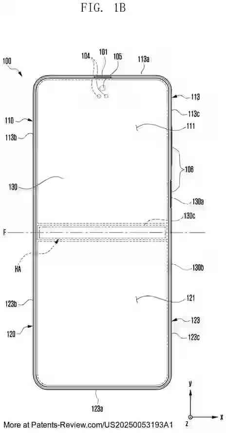 Drawing 03 for FOLDABLE ELECTRONIC DEVICE INCLUDING FLEXIBLE DISPLAY