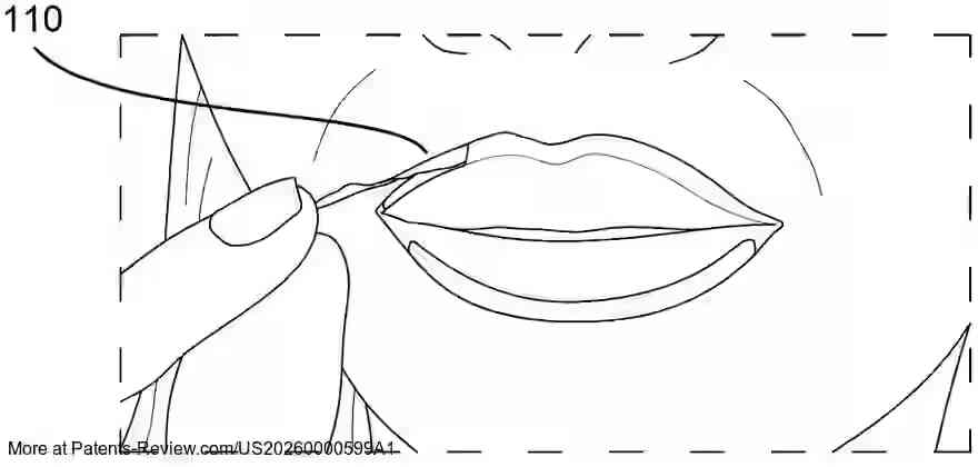 Drawing 01 for PEEL-OFF LIP LINER STAIN